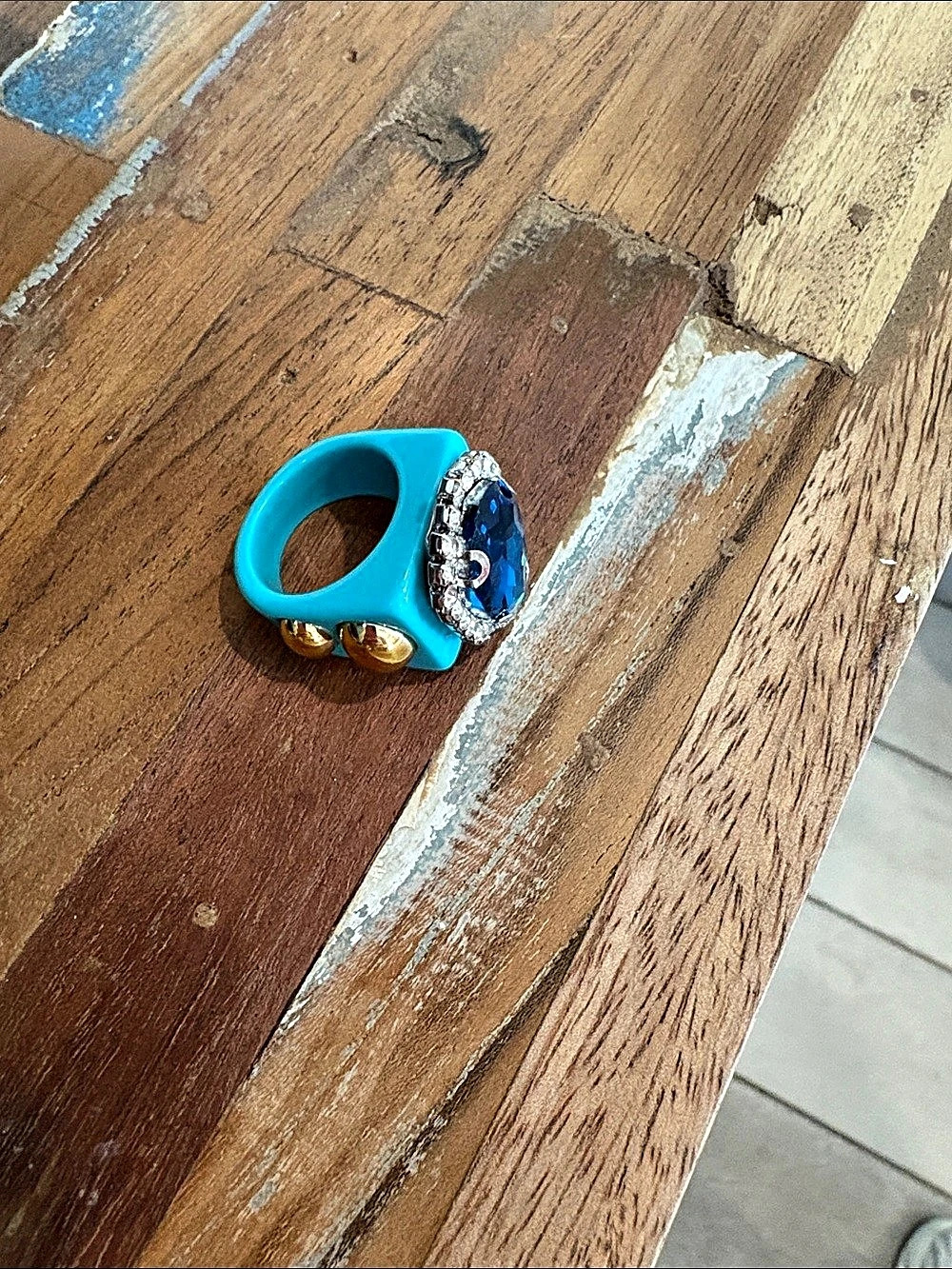 Blue Statement Ring